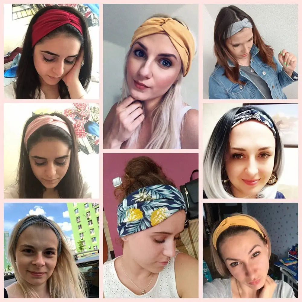 1PC Flag Pattern Stretchable Sports Headband Men Women Fitness Sweat Bands Anti-Slip Yoga Hair Bands Oudoor Headband Scarf