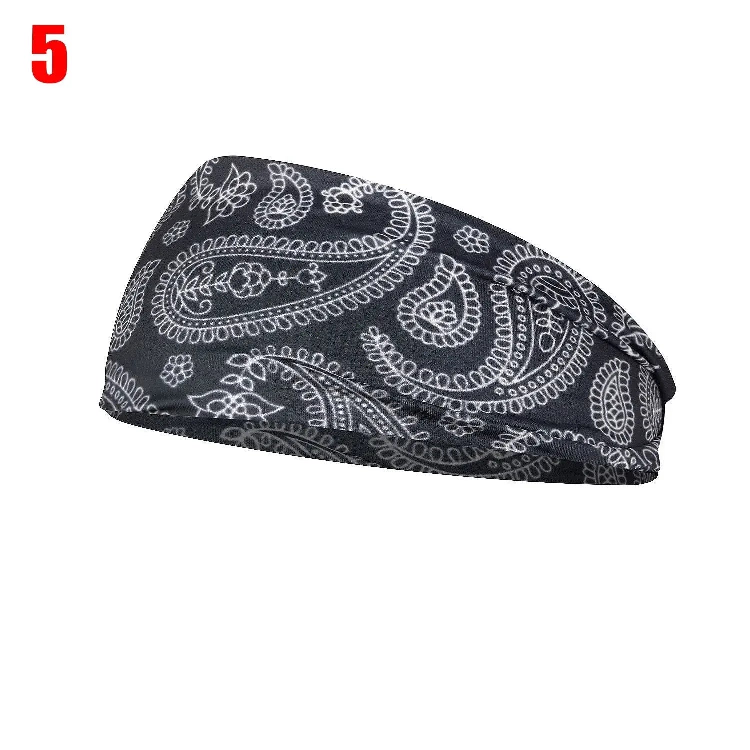 1PC Flag Pattern Stretchable Sports Headband Men Women Fitness Sweat Bands Anti-Slip Yoga Hair Bands Oudoor Headband Scarf