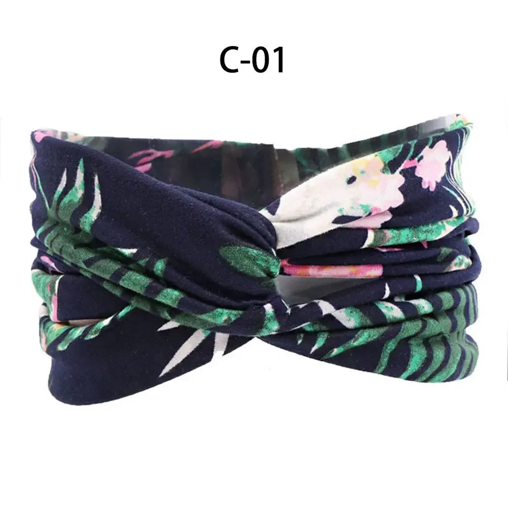 1PC Flag Pattern Stretchable Sports Headband Men Women Fitness Sweat Bands Anti-Slip Yoga Hair Bands Oudoor Headband Scarf