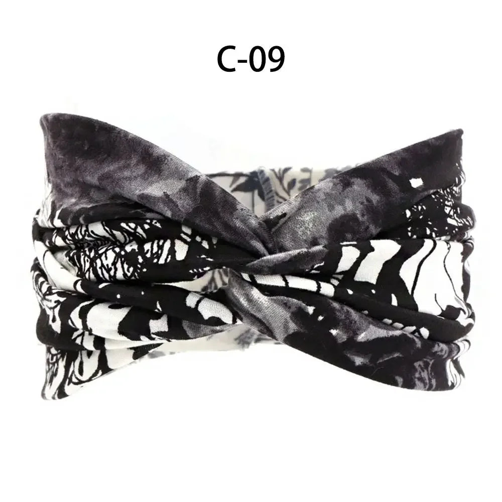 1PC Flag Pattern Stretchable Sports Headband Men Women Fitness Sweat Bands Anti-Slip Yoga Hair Bands Oudoor Headband Scarf