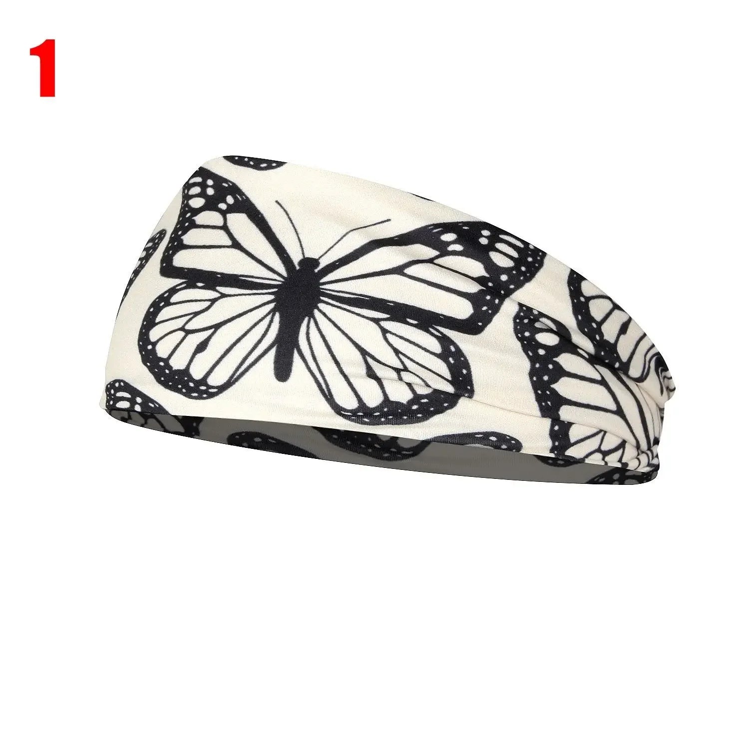 1PC Flag Pattern Stretchable Sports Headband Men Women Fitness Sweat Bands Anti-Slip Yoga Hair Bands Oudoor Headband Scarf