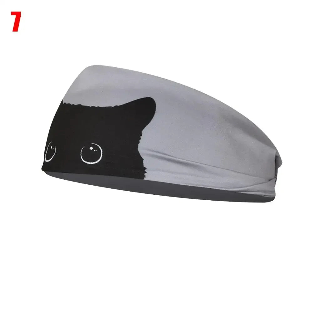 1PC Flag Pattern Stretchable Sports Headband Men Women Fitness Sweat Bands Anti-Slip Yoga Hair Bands Oudoor Headband Scarf