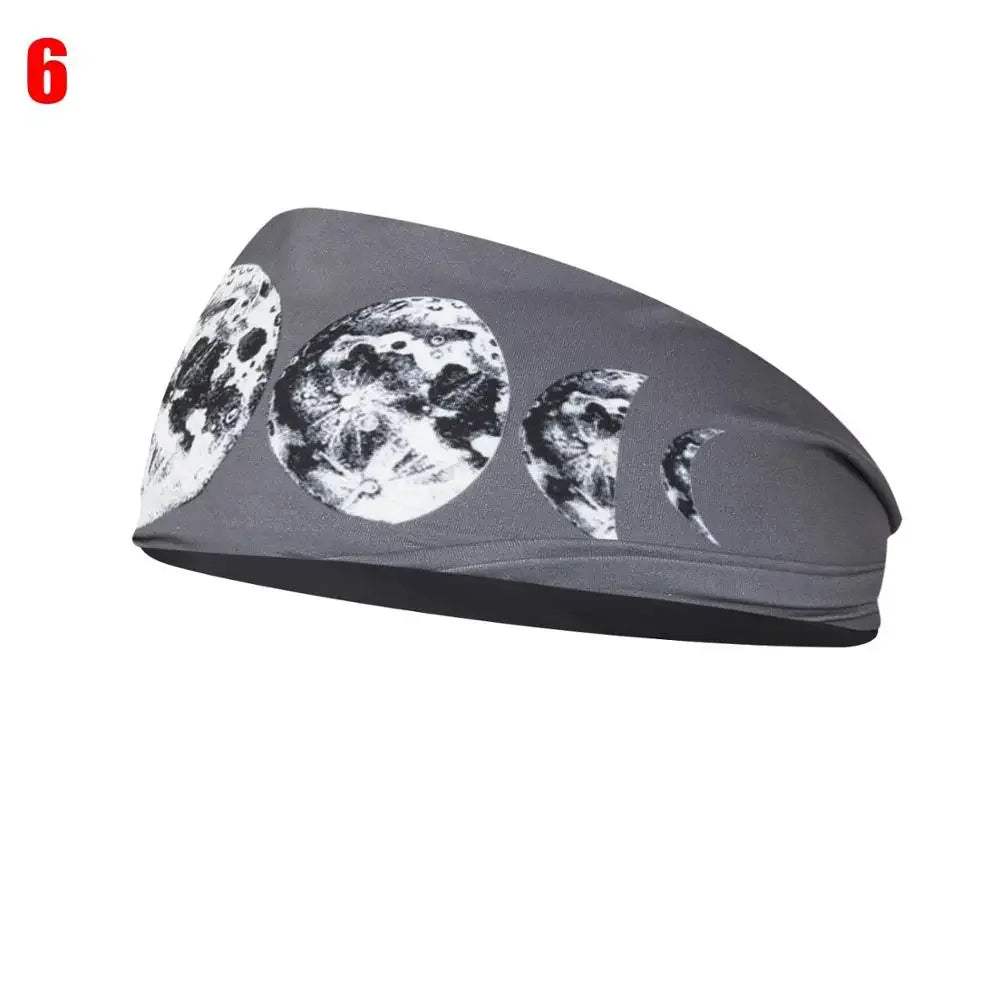 1PC Flag Pattern Stretchable Sports Headband Men Women Fitness Sweat Bands Anti-Slip Yoga Hair Bands Oudoor Headband Scarf