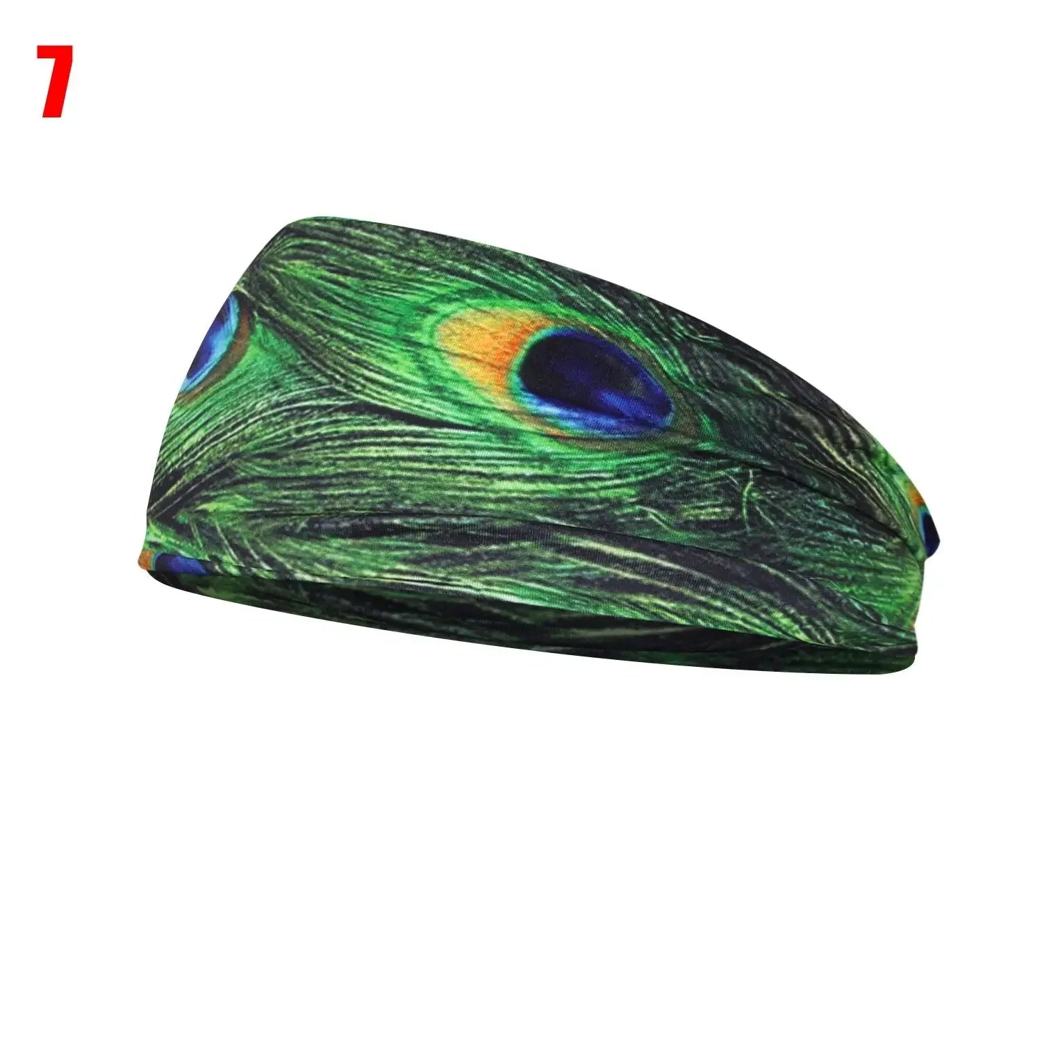 1PC Flag Pattern Stretchable Sports Headband Men Women Fitness Sweat Bands Anti-Slip Yoga Hair Bands Oudoor Headband Scarf