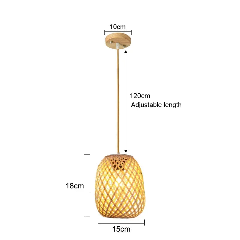 Rattan Bamboo Wood Pendant