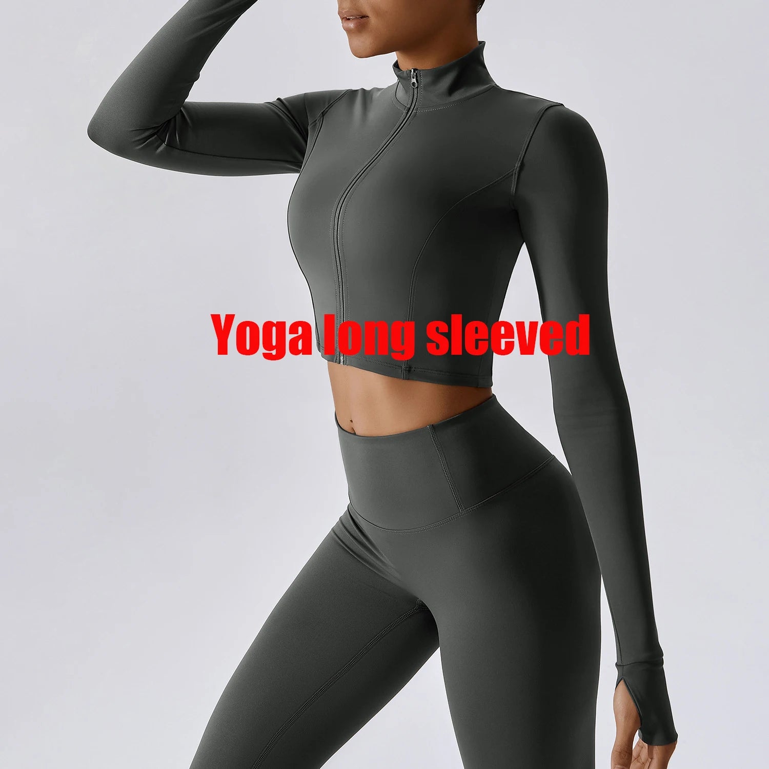 Women's Yoga Long Sleeve Sports Jacket Sexy Zip Fitness Yoga Shirt Gym Top Activewear Running Coats Workout Clothes For Cycling