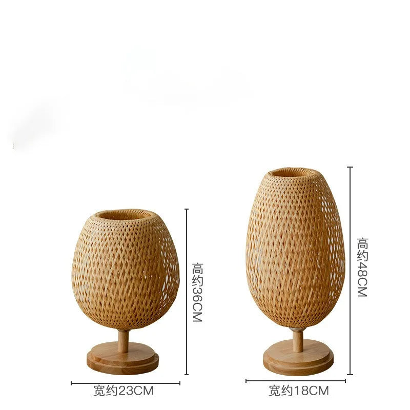 Small Rattan Table Lamp