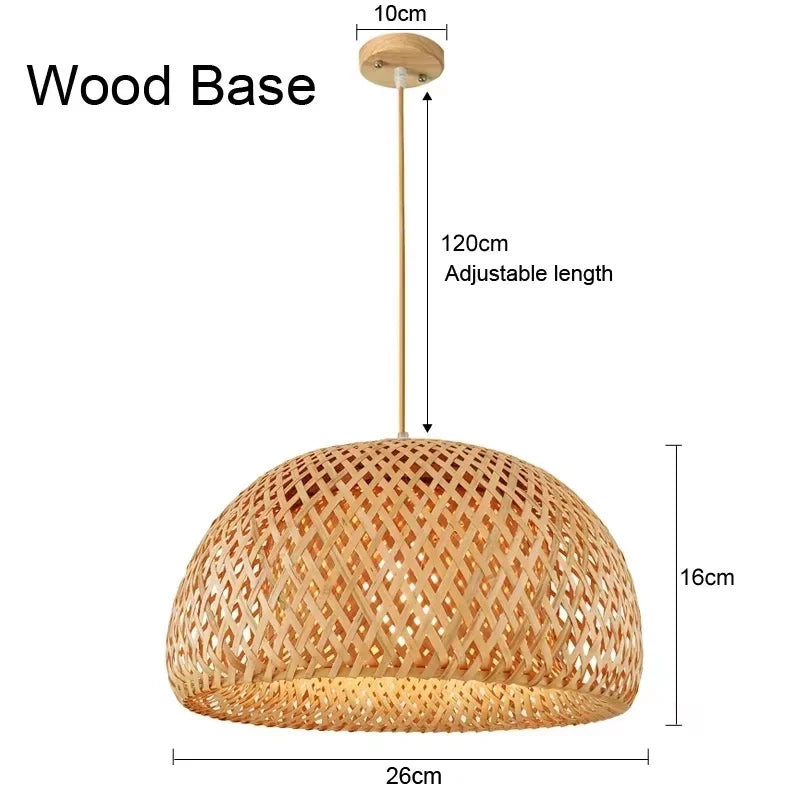 Rattan Bamboo Wood Pendant