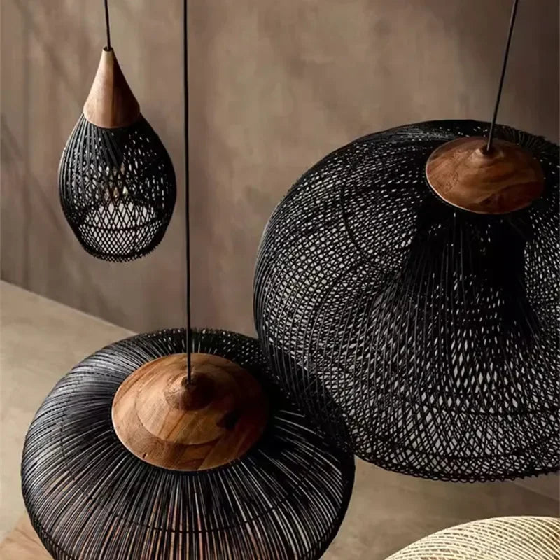 Pendant Lamps Vintage handmade rattan