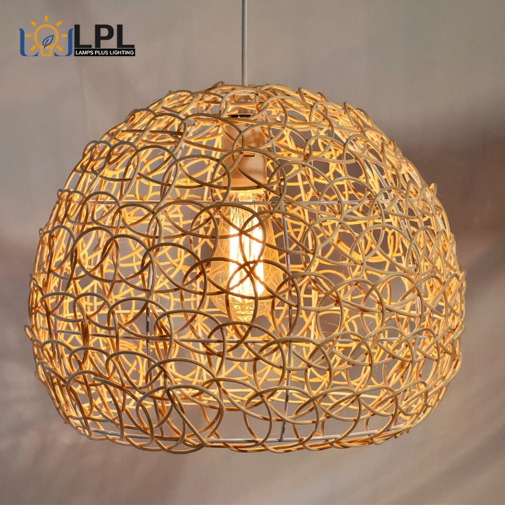Rattan Pendant Light Handwoven