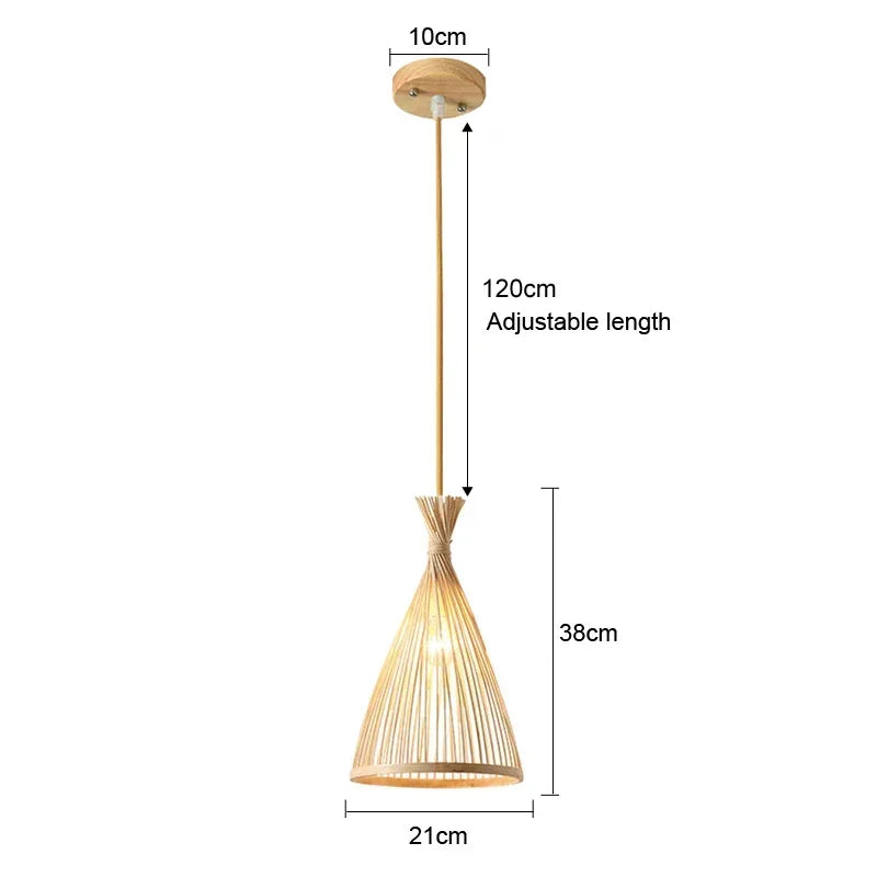 Rattan Bamboo Wood Pendant