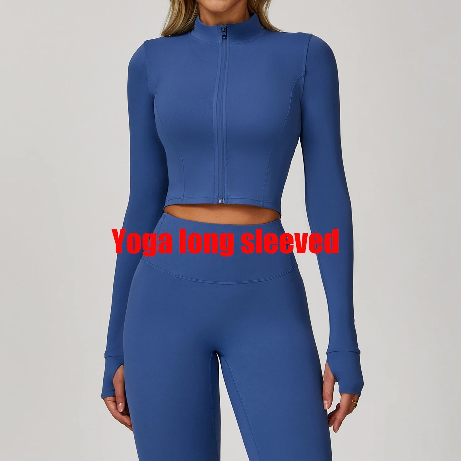 Women's Yoga Long Sleeve Sports Jacket Sexy Zip Fitness Yoga Shirt Gym Top Activewear Running Coats Workout Clothes For Cycling