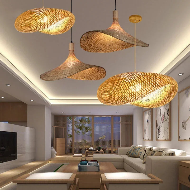 Rattan Bamboo Wood Pendant