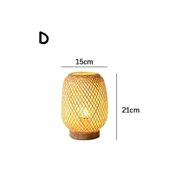 Natural handmade rattan floor lamp
