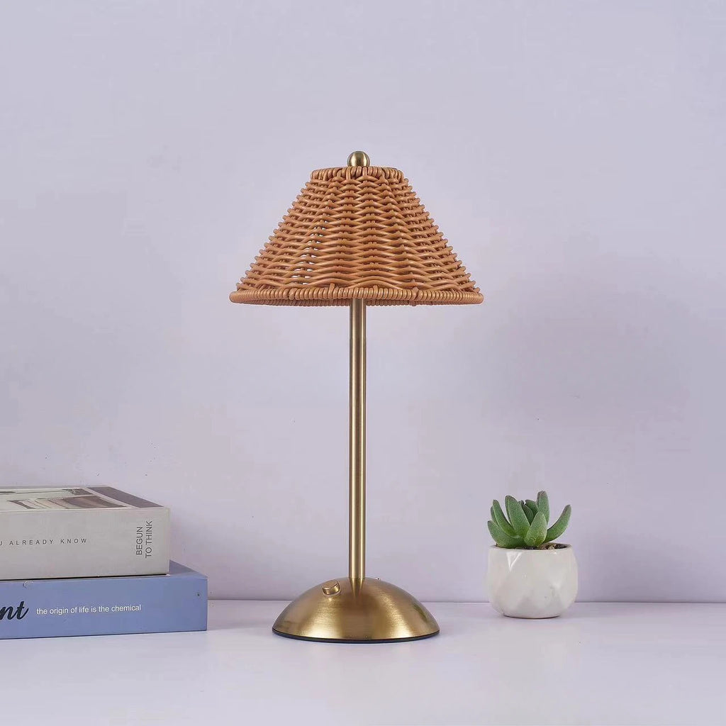 LED Rattan Rechargeable Lamp