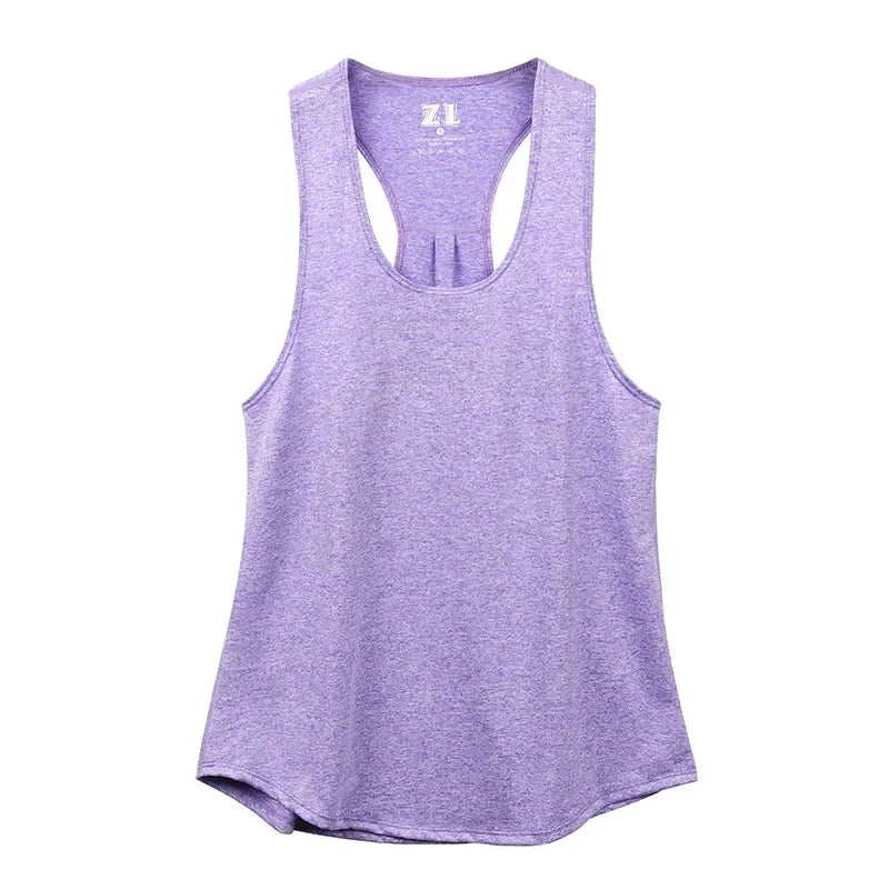 STOUREG Sleeveless Racerback Yoga Tank Top,Women's Quick Dry Running Training Sports Vest Fitness Gym Top Workout Yoga Shirts