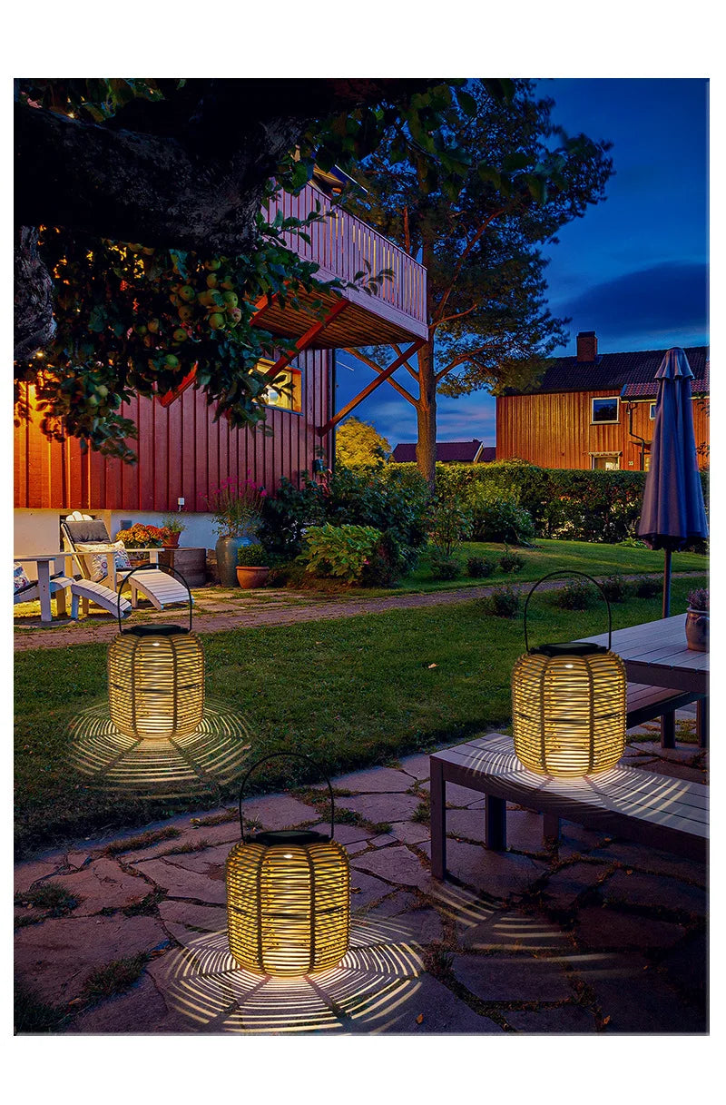 Outdoor Solar Lamp Rattan