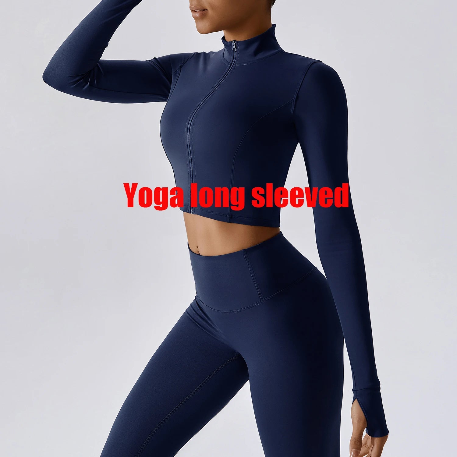 Women's Yoga Long Sleeve Sports Jacket Sexy Zip Fitness Yoga Shirt Gym Top Activewear Running Coats Workout Clothes For Cycling