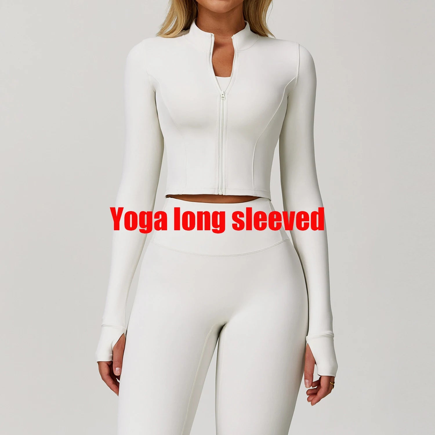 Women's Yoga Long Sleeve Sports Jacket Sexy Zip Fitness Yoga Shirt Gym Top Activewear Running Coats Workout Clothes For Cycling