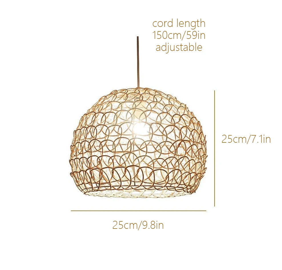 Rattan Pendant Light Handwoven