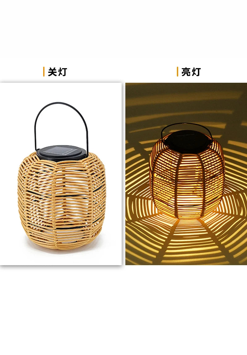 Outdoor Solar Lamp Rattan