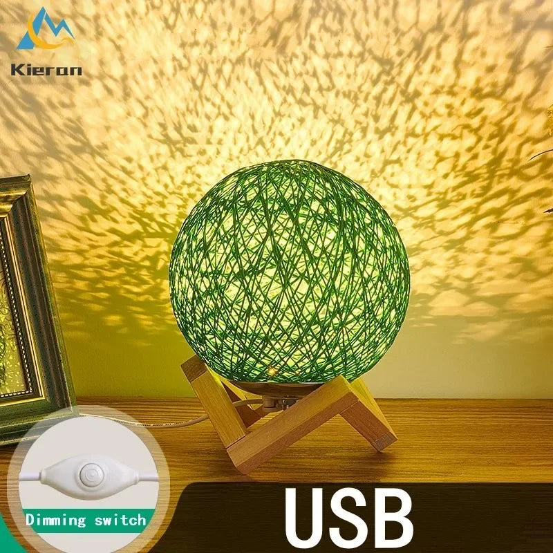 Modern Rattan Table Lamps