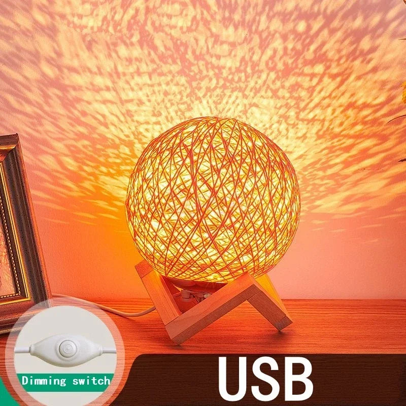 Modern Rattan Table Lamps