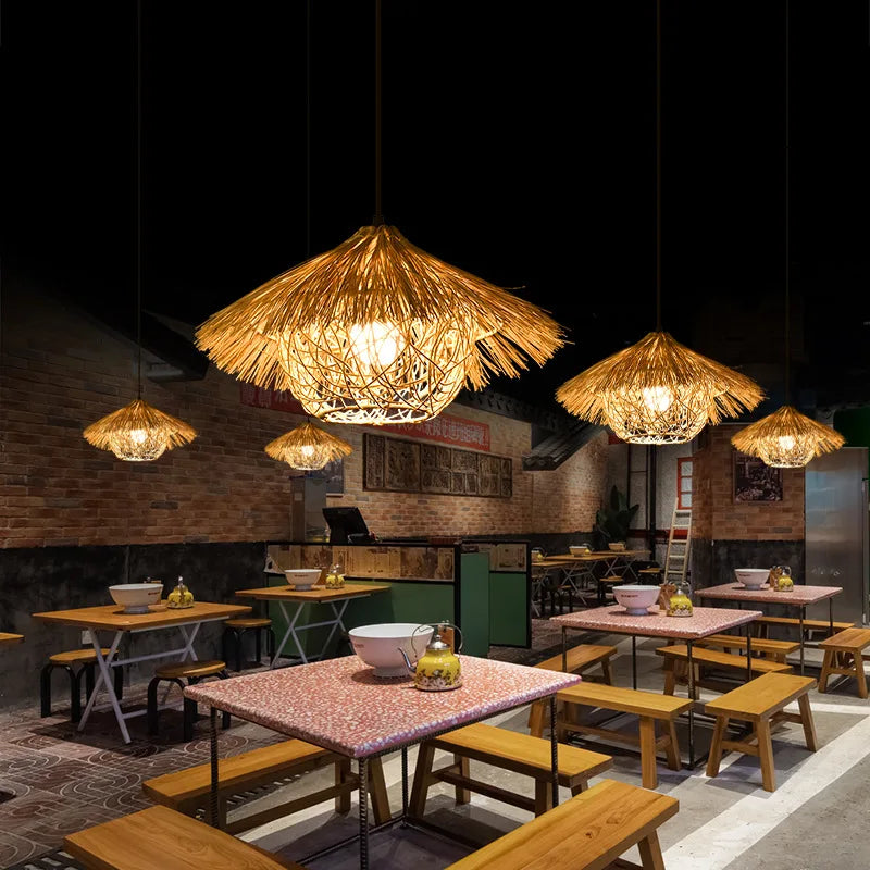 Creative Rattan Woven Chandelier