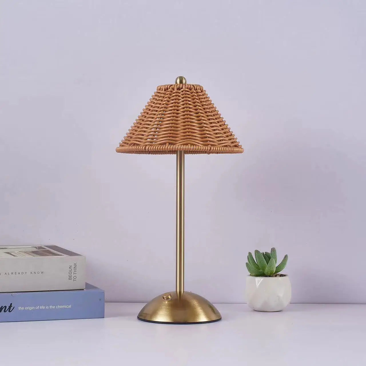 LED Rattan Rechargeable Lamp