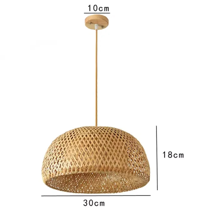 Hand Knitted  Bamboo Pendant Lamp