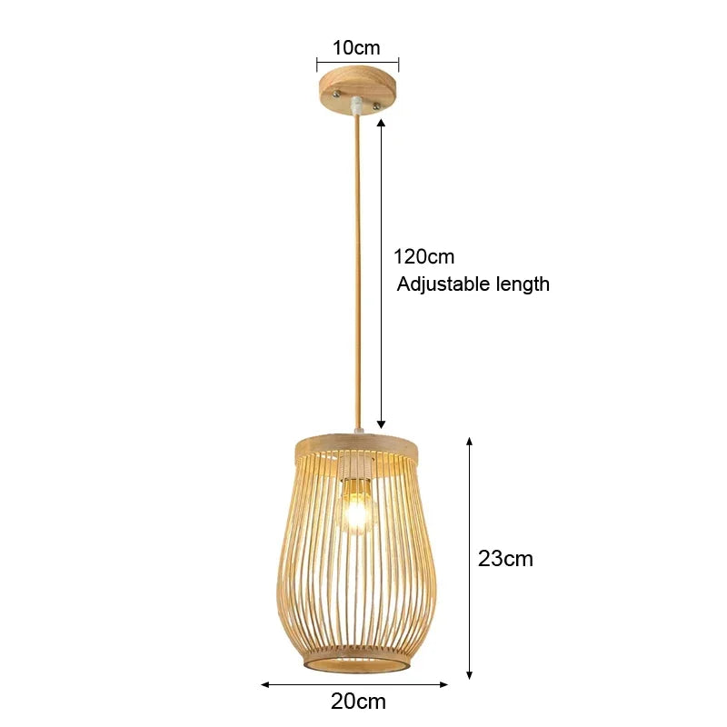 Rattan Bamboo Wood Pendant
