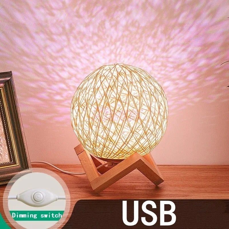 Modern Rattan Table Lamps