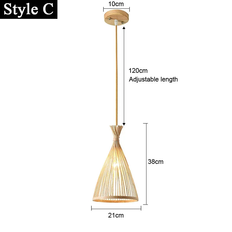 Japanese Bamboo Chandelier