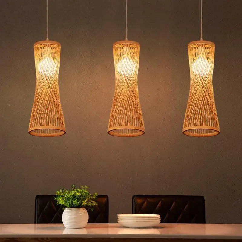 Japanese Bamboo Chandelier