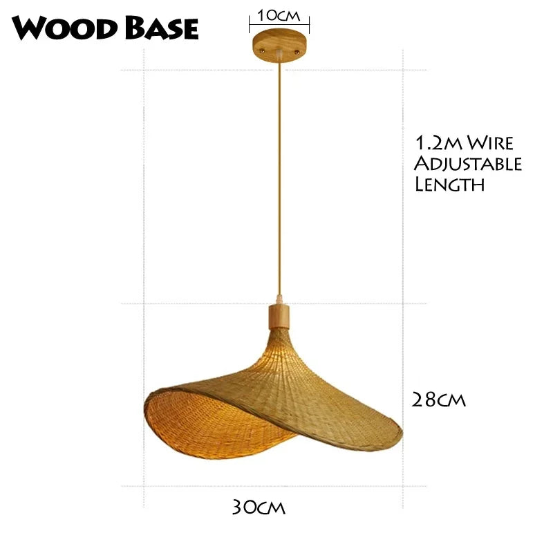 Rattan Bamboo Wood Pendant