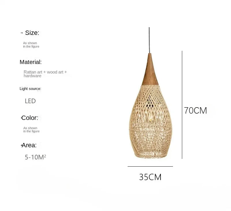 Rattan Pendant Lights Led Dining