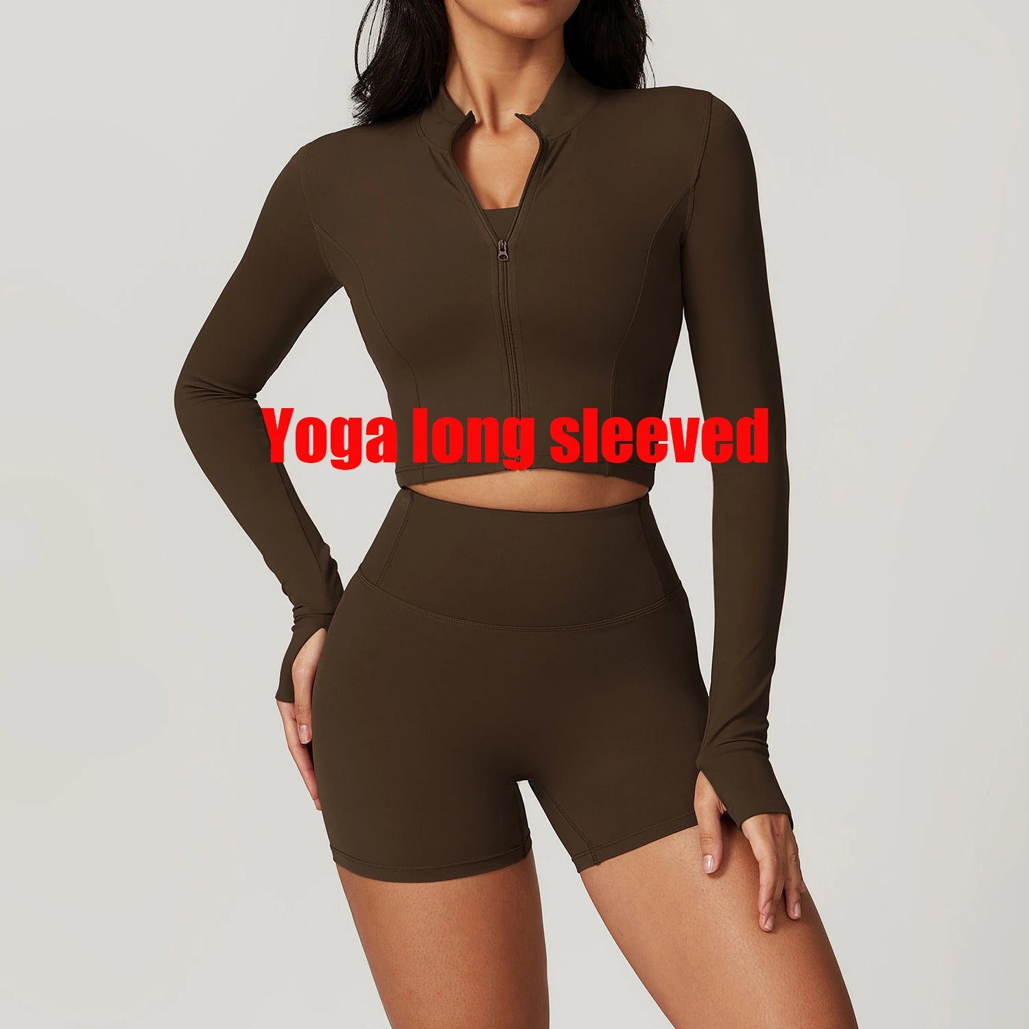 Women's Yoga Long Sleeve Sports Jacket Sexy Zip Fitness Yoga Shirt Gym Top Activewear Running Coats Workout Clothes For Cycling