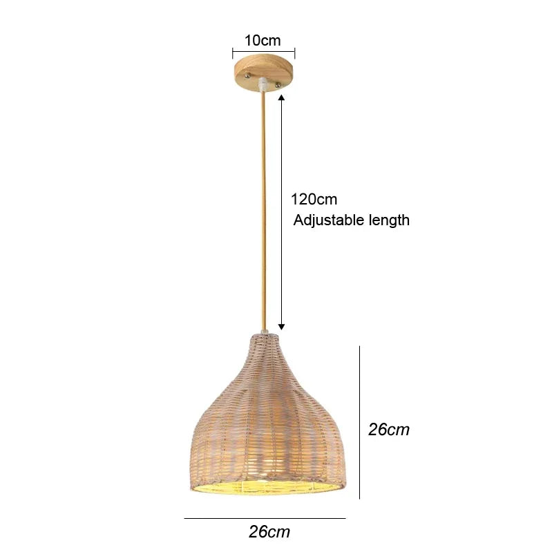 Rattan Bamboo Wood Pendant