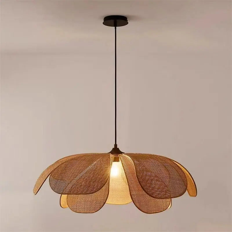 Rattan Woven Petal Pendant