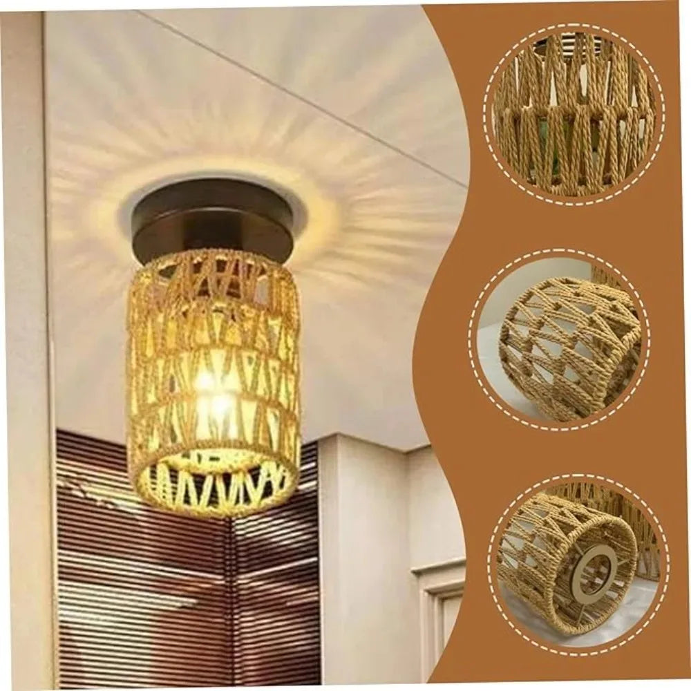 Vintage Hemp Rope Chandelier