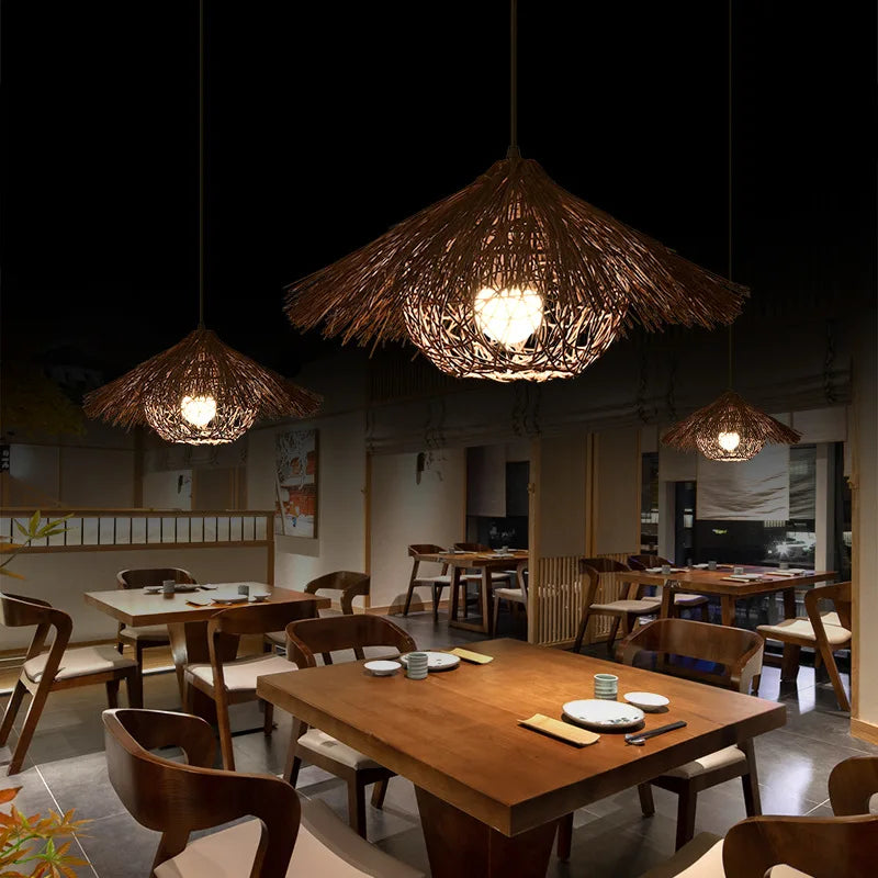 Creative Rattan Woven Chandelier