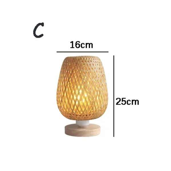Natural handmade rattan floor lamp