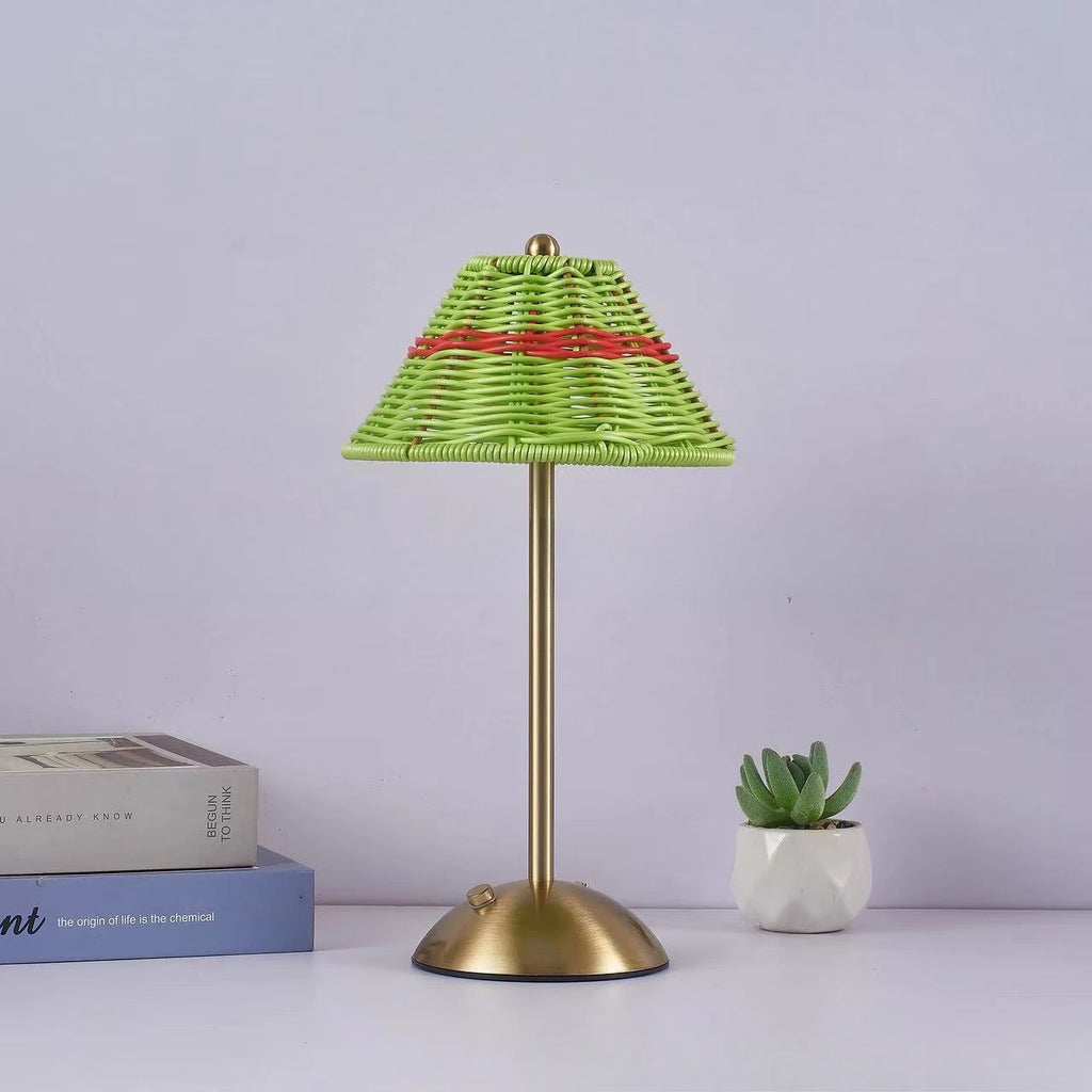 LED Rattan Rechargeable Lamp
