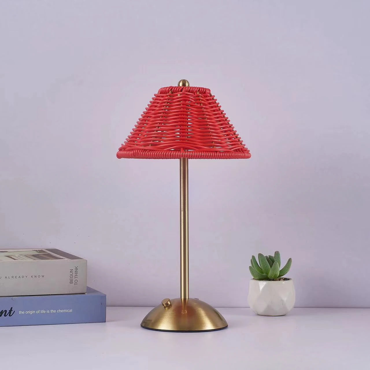 LED Rattan Rechargeable Lamp