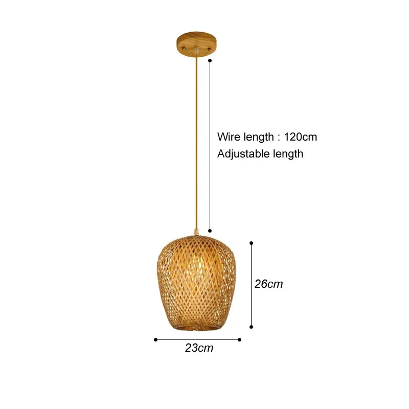 Rattan Bamboo Wood Pendant