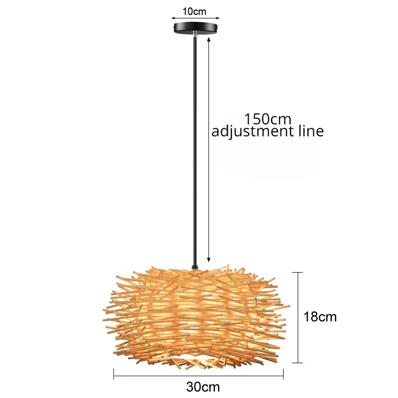 Bamboo Chandelier Rattan