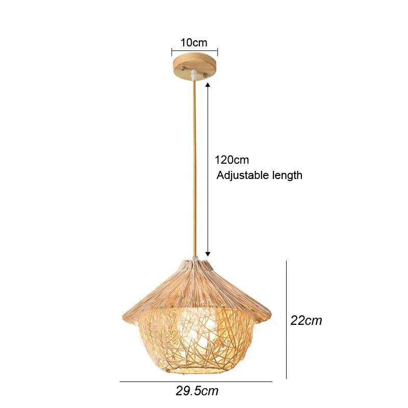 Rattan Bamboo Wood Pendant