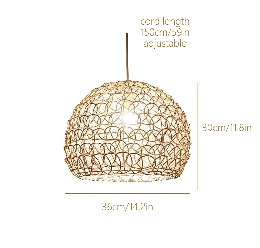 Rattan Pendant Light Handwoven