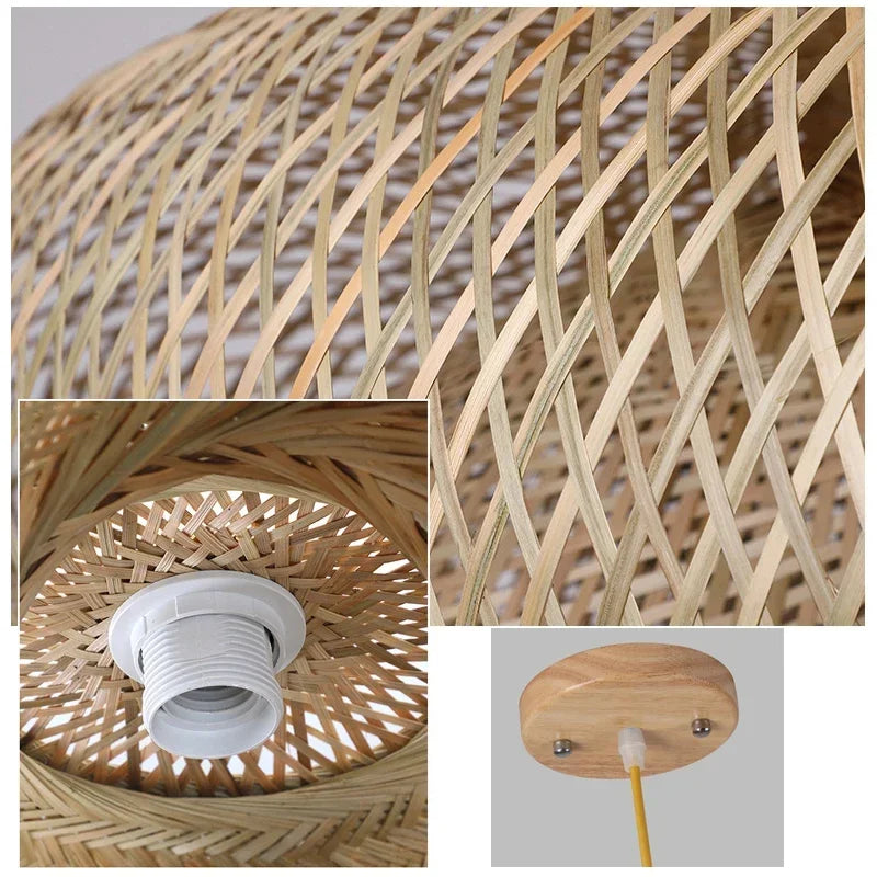 Rattan Bamboo Wood Pendant