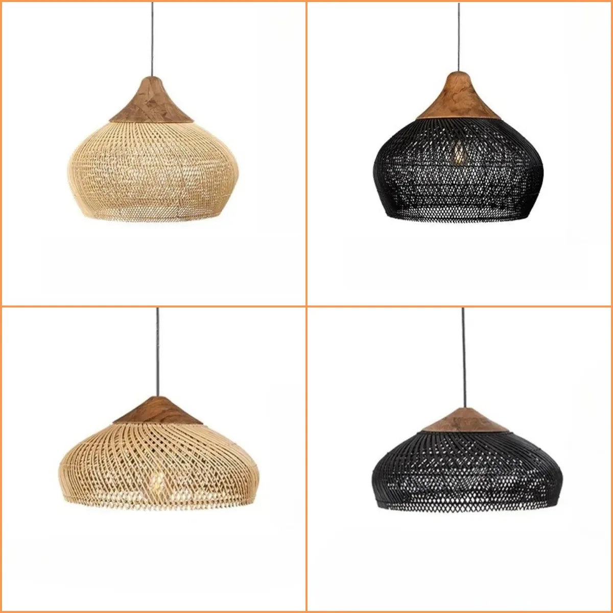 Rattan Pendant Lights Led Dining